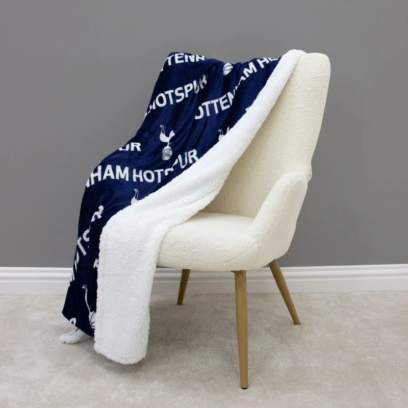 Image of Tottenham FC Tottenham Goal Sherpa Fleece Blanket Blankets One Size Multi 38620299000
