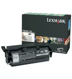 Image of Lexmark T654X11E Black Laser Toner Ink Cartridge