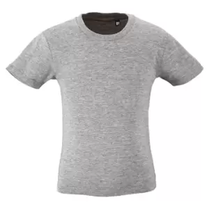 Image of SOLS Childrens Kids Milo Organic T-Shirt (8 Years) (Grey Marl)