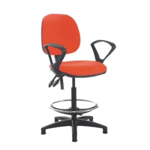 Image of Dams MTO Jota Draughtsmans Chair with Fixed Arms - Lombok Green