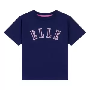 Image of Elle Girls Logo Print T-Shirt - Blue