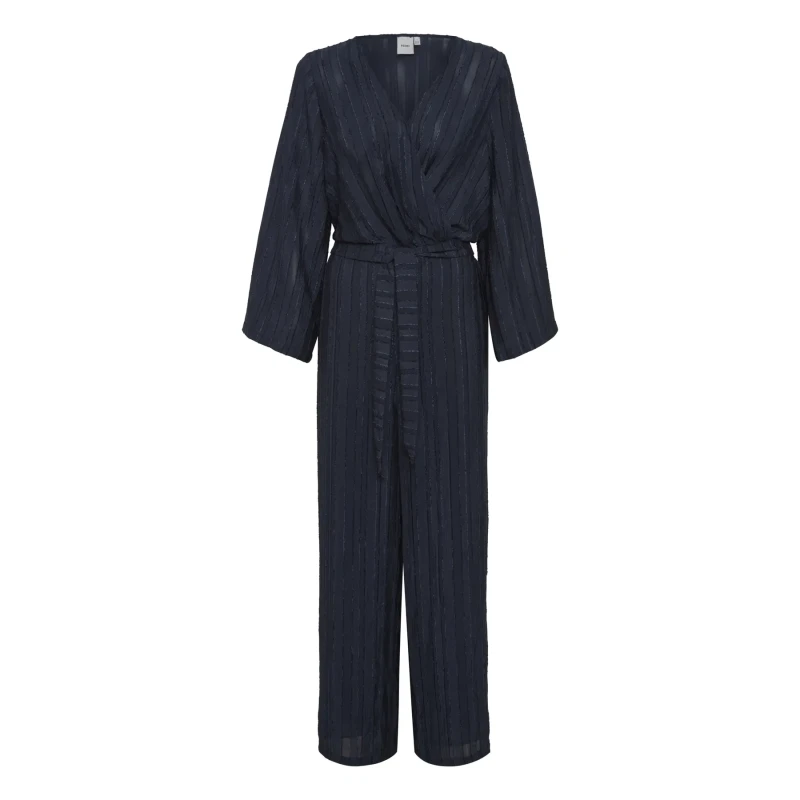 Image of Ichi Womens drawstring jumpsuit Ichi Ihfiluco Bleu Female 36