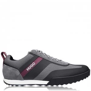 Image of Hugo Boss Matrix Suede Trainers Grey 030 Men