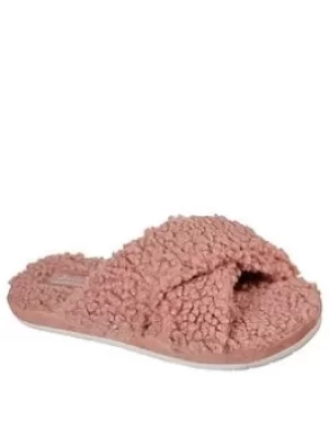 Image of Skechers Cozy Slide Slippers, Rose, Size 4, Women