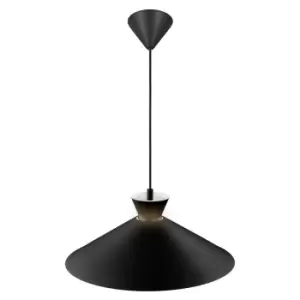 Image of Dial Dome Pendant Ceiling Light Black E27