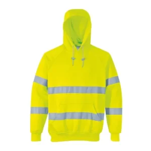 Image of Portwest Class 3 Hi Vis Hooded Sweatshirt Yellow M