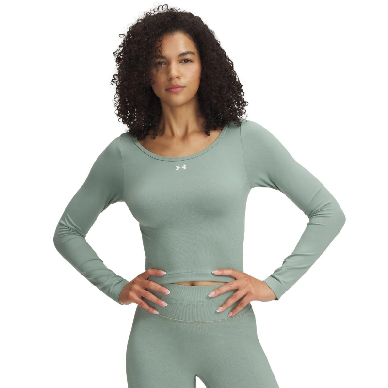 Image of Under Armour Womens Vanish Seamless Long-Sleeve Performance Gym Top Silica female 10 (S)