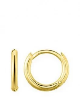 Image of Thomas Sabo 18K Gold Plated Sterling Silver Huggie Hoop Earrings (S), One Colour, Women