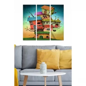 Image of MDF302045234 Multicolor Decorative MDF Painting (3 Pieces)