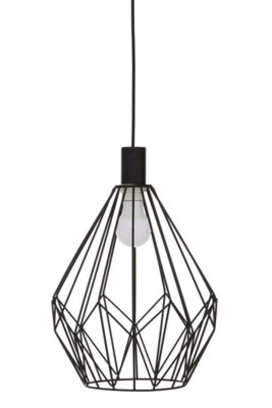 Image of Orsina Wyra Black Finish Frame Pendant Light