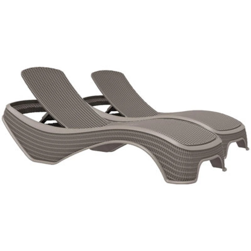 Image of CENTURION SUPPORTS Centurion Supports MALDIVES Grey Prestigious Outdoor Rattan-Style Adjustable Sun Lounger Pair Maldives Grey Pair