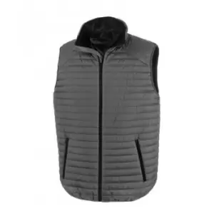 Image of Result Adults Unisex Thermoquilt Gilet (3XL) (Grey/Black)