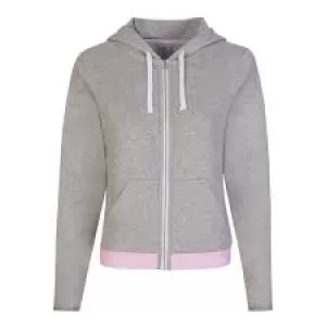 Image of Calvin Klein Modern Cotton Lounge Zip Through Hooded Top - Grey Size XS Women