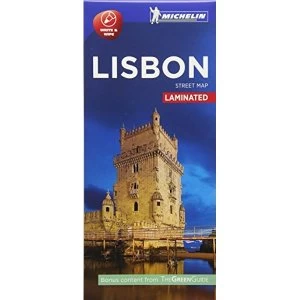 Image of Lisbon - Michelin City Map 9208 Laminated City Plan Sheet map 2016