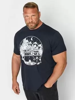 Image of BadRhino Badrhino Campervan Night T-Shirt Navy, Size 3XL, Men