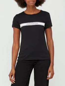 Image of Calvin Klein Jeans Stripe Slim Tee - Black