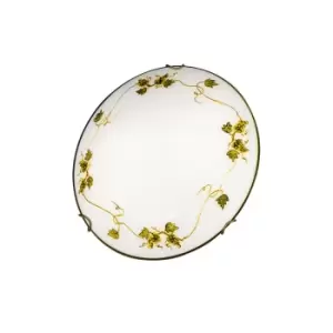 Image of Nonna Decorative Flush Ceiling Light 2 Light Antique Brass