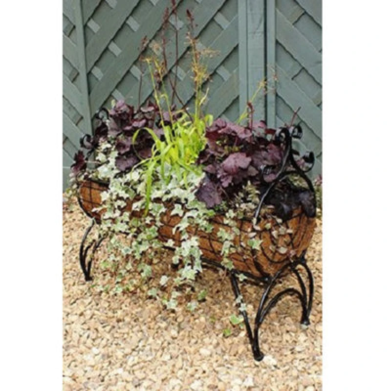 Image of Poppy Forge Regal 600 Planter - Solid Steel - L30 X W60 X H76cm - Black