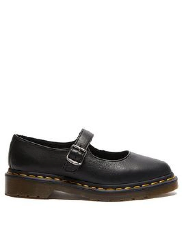 Image of Dr. Martens Elphie MJ Leather Womens Casual Shoes - Black - Size:UK 5