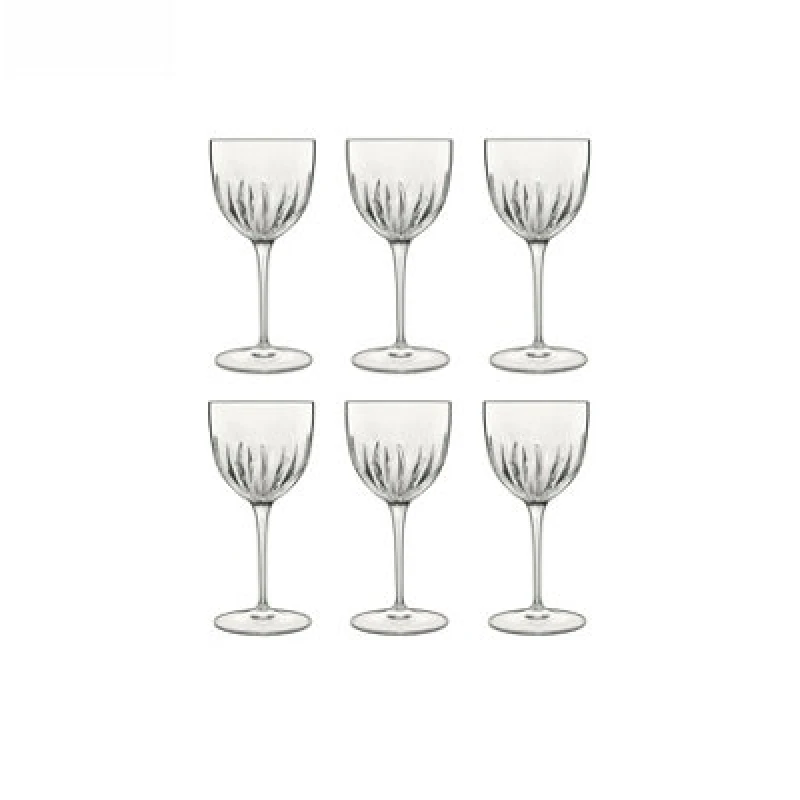 Image of Luigi Bormioli Mixology Sherry Glass Set - 6 Wine Glasses - Glasses Drinking Set Clear