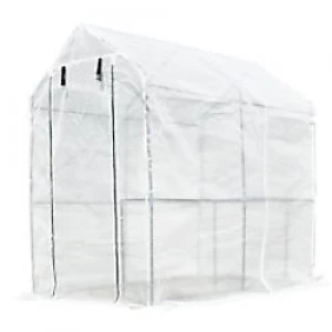 Image of OutSunny Walk In Greenhouse White, Green Water proof Outdoors 1180 mm x 140 mm x 295 mm