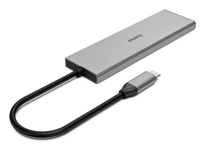 Image of Hama Hama 00200147 interface hub USB Type-C 10000 Mbps Grey 00200147