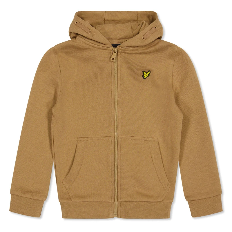 Image of Lyle and Scott Kids Full Zip Hoodie Tigers Eye male 3-4 Yrs
