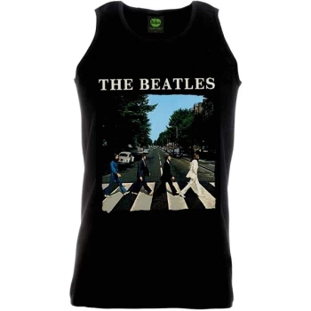 Image of The Beatles - Abbey Road Unisex Medium Sleeveless T-Shirt - Black