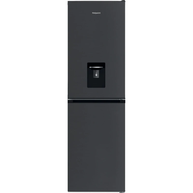 Image of Hotpoint 50/50 No Frost Fridge Freezer With Water Dispenser - Dark Inox, Black HPKH1261WXBR4UK