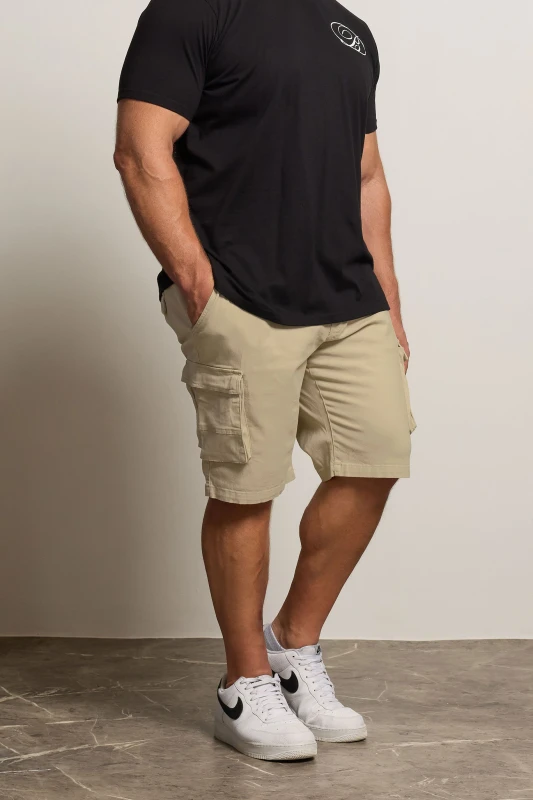 Image of BadRhino BadRhino Men Stretch Cargo Shorts in Stone Size: 48R Stone 48R Male 5059738085600