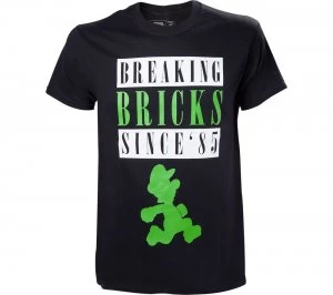 Image of Mario Luigi Breaking Bricks T-Shirt - Small