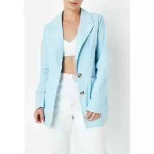 Image of Missguided Tall Oversized Blazer - Blue