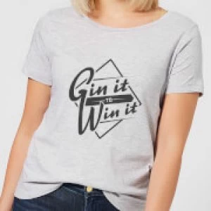 Image of Gin it to Win it Womens T-Shirt - Grey - 5XL