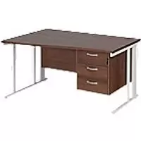 Image of Dams International Wave Desk MCM14WLP3WHW 1,400 x 725 x 800 - 990 mm