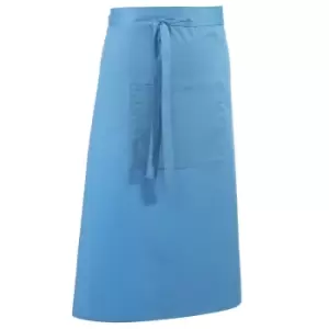 Image of Premier Unisex 'colours' Bar Apron / Workwear (long Continental Style) (pack Of 2) (one Size, Turquoise)