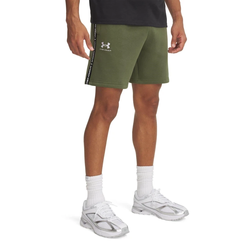 Image of Under Armour Mens Fleece Jogger Shorts Marine OD Green male S