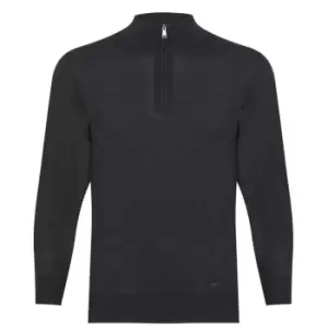 Image of Paul And Shark Summer Zip Neck Sweatshirt - Black