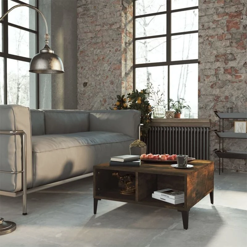 Image of VIDAXL Coffee Table Smoked Oak 60x60x30cm Engineered Wood Vidaxl 8720286855164