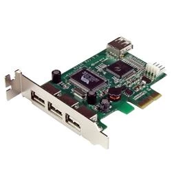 Image of 4 Port PCI Express Low Profile High Speed USB Card
