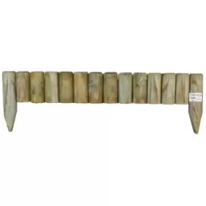 Image of 1m Wide x 15cm Fixed Lawn Edging Border Rustic Log