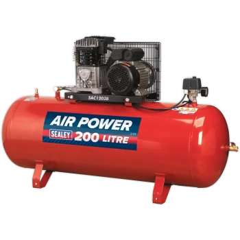 Image of Sealey SAC1203B Air Compressor 200 Litre 240v