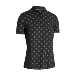 Image of Callaway Print Polo Shirt Womens - Black