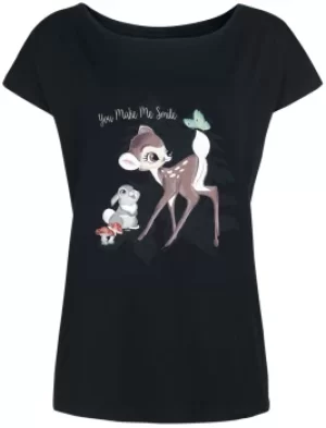 Image of Bambi You Make Me Smile T-Shirt black