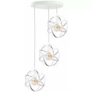 Image of Keter Pola Cluster Pendant Ceiling Light White, 35cm, 3x E27