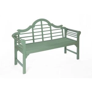 Image of Greenhurst PU Painted Lutyens Style Bench Green Garden & Outdoor