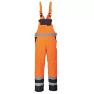 Image of Oxford Weave 300D Class 2 Hi Vis Bib and Brace Orange S