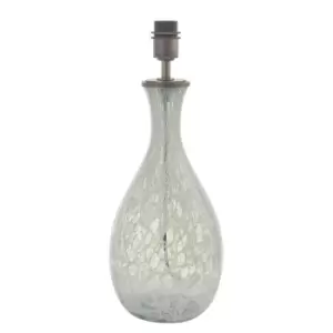 Image of Ortisei Table Lamp Artisan Glass & Brushed Bronze Plate