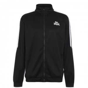 Image of Lonsdale Two Stripe Tracksuit Top Mens - Black