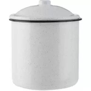 Image of Large Canister Tea Coffee And Sugar Jar Basic White Kitchen Storage Jars Perfect For Storing Spices Biscuits Ground Coffee 13 x 14 x 13 - Premier