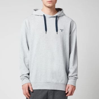 Image of Barbour Lounge Mens Albert Hoodie - Light Grey Marl - M